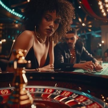 Dealer announcing winning number and settling bets